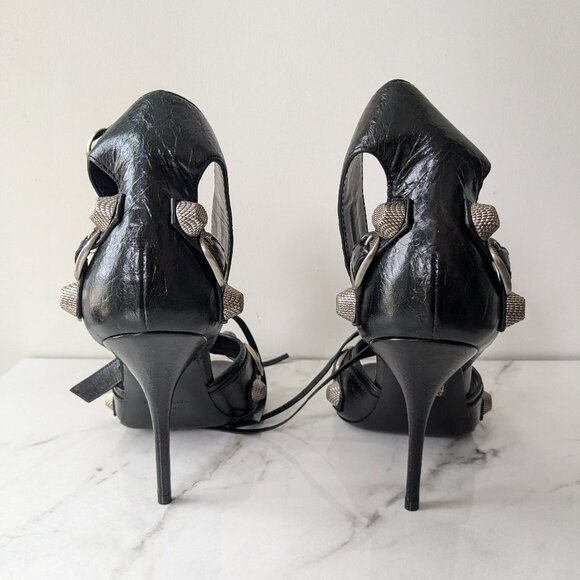 Balenciaga Black Cagole Heeled Sandals EUR 38.5 - Picture 6 of 7